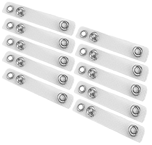 WEBBOMB 10 Stück Vinylstrap gewebeverstärkt Lanyards & Schlüsselbänder Clip mit Metall Druckknopf zur Befestigung für Ausweishalter Kartenhalter Namensschilder Ausweishüllen Kartenhüllen von webbomb