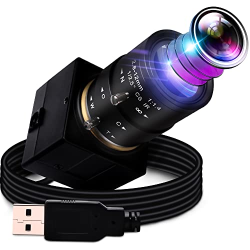 Webcam USB 2 MP 5-50 mm Varifokal Objektiv Kamera Sony IMX322 Sensor, unterstützt 1920 x 1080 @ 30 fps, UVC-konform die meisten OS, Fokus einstellbar mit Kameras, High-Speed 2.0 Webcams von webcamera_usb