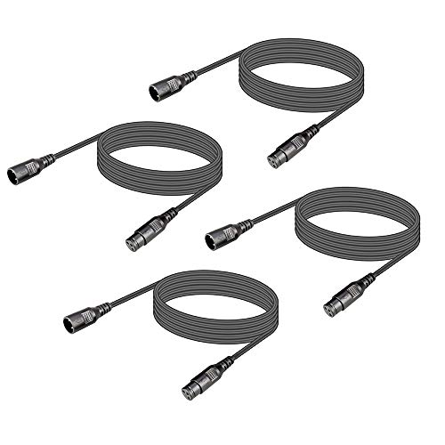 4Pack Dmx Kabel 1m 3 Pin Dmx Cables XLR Kabel for Stage light dmx 512 signal transmission von wecan