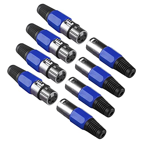 4Pack Xlr zu Xlr Stecker 3 Poliger Xlr Kanonenkopf, Dmx Stecker Xlr Buchse Kanonen zum Löten Männlich Weiblich Xlr Adapter Kupplung für Xlr Kabel 4Pack Xlr zu Xlr Stecker 3 Poliger Xlr Kanonenkopf, Dmx Stecker Xlr Buchse Kanonen zum Löten Männlich Weiblich Xlr Adapter Kupplung für Xlr Kabel von wecan