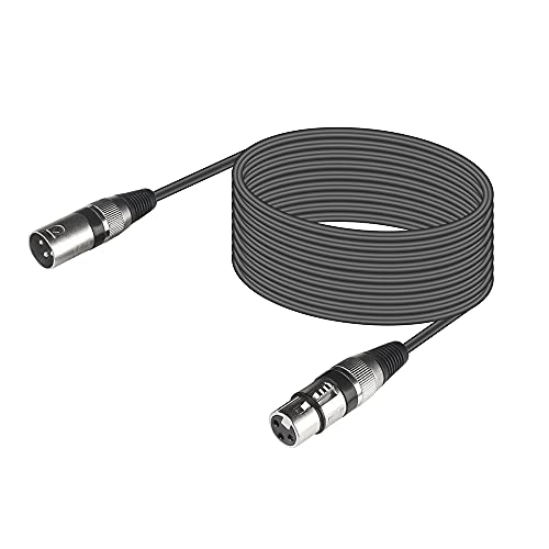 Dmx Kabel 5m 3 Pin Dmx Cables XLR Kabel, Microfon Kabel XLR Dmx Buchse Stecker 3 Polig XLR Anschluss, Dmx Kabel Licht Signalkabel XLR Kanonenkopf mit Stecker Connector für Led Parlicht von wecan