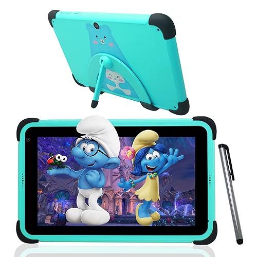 weelikeit Tablet für Kinder 7 Zoll Android 11, 2 GB RAM, 32 GB ROM Lerntablett mit Stift, kindgerechte Hülle, iwawa vorinstalliert, Kindersicherung, Filme gucken, Spiele (Grün) von weelikeit