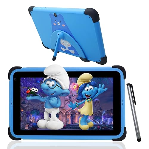 weelikeit Tablet für Kinder 7 Zoll Android 11, 2 GB RAM, 32 GB ROM Lerntablett mit Stift, kindgerechte Hülle, iwawa vorinstalliert, Kindersicherung, Filme gucken, Spiele (blau) von weelikeit