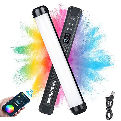 weeylite K21 RGB Handheld LED Videolicht stab Fotografie Licht 1200Lumen mit Bluetooth (APP)-Steuerung Vollfarbig dimmbar 2500–8500 K, eingebauter Magnet, wiederaufladbar CRI≥95 TLCI≥97 von weeylite