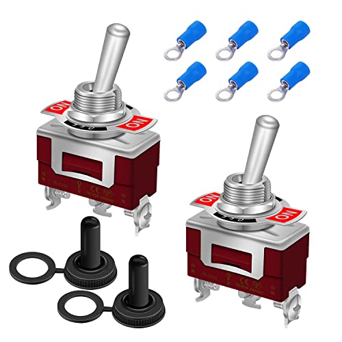 weideer 2 Stück 12V ON/OFF/ON Wippschalter 3 Pin 3 Position SPDT Verriegelung Wasserdicht mit Kappenklemmen Wasserdicht für Auto Boot KL-C103-MD weideer 2 Stück 12V ON/OFF/ON Wippschalter 3 Pin 3 Position SPDT Verriegelung Wasserdicht mit Kappenklemmen Wasserdicht für Auto Boot KL-C103-MD von weideer