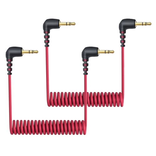2er-Pack 3,5-mm-Mikrofonkabel, kompatibel mit Rode Wireless Pro / Wireless Go 2 / DJI Mic 2 und Hollyland Lark M1 M2 150 Max Duo, Spiralkabel, Dual 3,5 mm TRS Patchkabel, Audio-Mikrofonkabel für 2er-Pack 3,5-mm-Mikrofonkabel, kompatibel mit Rode Wireless Pro / Wireless Go 2 / DJI Mic 2 und Hollyland Lark M1 M2 150 Max Duo, Spiralkabel, Dual 3,5 mm TRS Patchkabel, Audio-Mikrofonkabel für von weishan