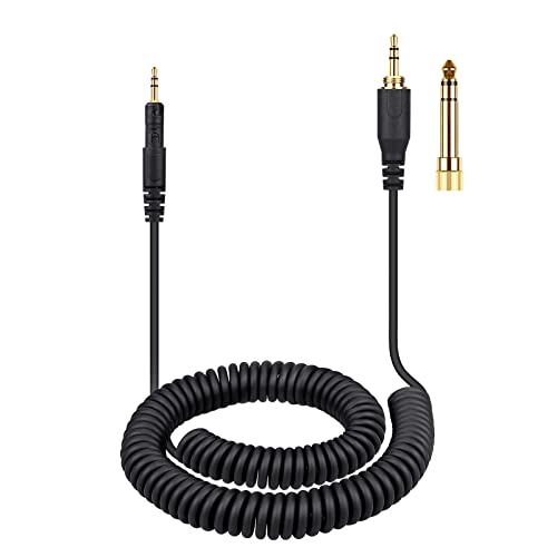 ATH-M50x Ersatz-Spiralkabel für Audio Technica M40x M70x kabelgebundene Kopfhörer, 2,5 mm auf 3,5 mm Verlängerungskabel mit 6,35 mm Adapter, 4,3 m ATH-M50x Ersatz-Spiralkabel für Audio Technica M40x M70x kabelgebundene Kopfhörer, 2,5 mm auf 3,5 mm Verlängerungskabel mit 6,35 mm Adapter, 4,3 m von weishan