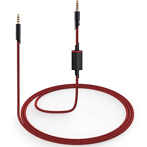 weishan A40-Kabel Ersatz für Astro A10 A40 TR Gaming-Headsets, 3,5 mm rotes Audiokabel mit Inline-Mikrofon-Stummschalter für PS5, PS4, Xbox, 1,8 m lang von weishan