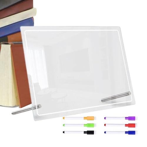 weiting Whiteboard für Schreibtisch, Desktop Dry Elease Board - Tabletop Whiteboard -Acryl -Notizblock mit Stand,Mehrzweckschreibtisch -Notizblocke für die Heimschule für Heimschule von weiting