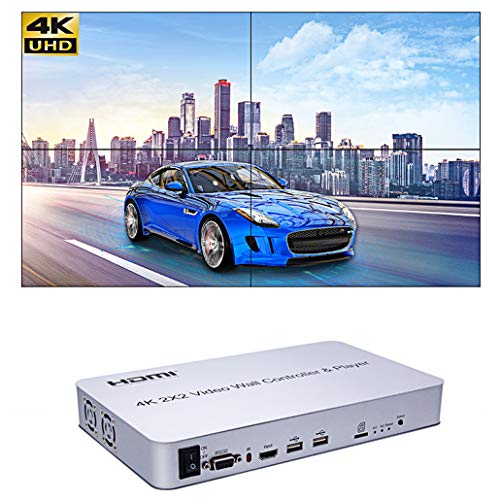4K 2x2 KVM HDMI videowand Controller Spieler Unterstützt SD-Karte U Disk Signal Video Wall prozessor Unterstützung 1x1, 1x2, 1x3, 1x4, 2x2, 2x1, 3x1, 4x1 von weiyoutong