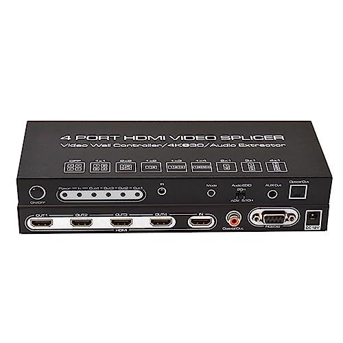 4K @ 30HZ 2x2 videowand Controller 1 HDMI Eingänge auf 4 HDMI Ausgänge Video Wall prozessor Stützbildschirm um 180 Grad drehbar Unterstützung 1X1 1X2 2X1 1X3 3X1 1X4 4X1 von weiyoutong