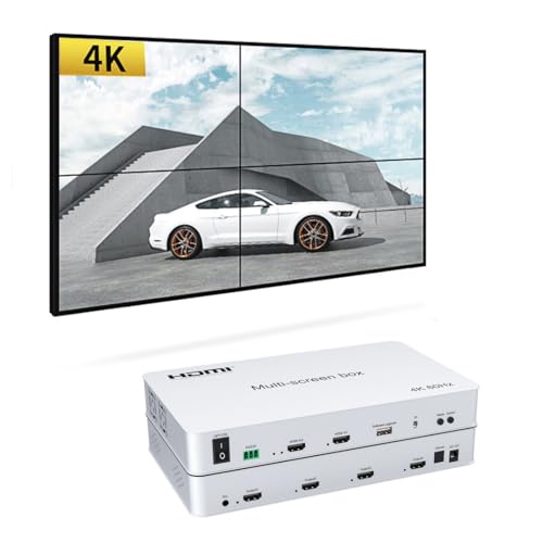 4K @ 60HZ 2x2 videowand Controller 2 HDMI Eingänge auf 4 HDMI Ausgänge Video Wall prozessor Unterstützung 1x1, 1x2, 1x3, 1x4, 2x2, 2x1, 3x1, 4x1 von weiyoutong