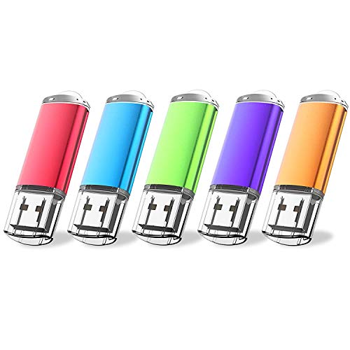 wellsenn USB-Stick 16 GB mit Drehgelenk und Schlüsselanhänger, mixcolor*5 16G*5 von wellsenn