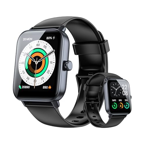 welvath Smartwatch mit Alexa,Fitnessuhr mit 100+ Sports,Armbanduhr IP68 Wasserdicht, 24H Herzfrequenz SpO2 Schlafmonitor,1,8" Uhren mit iOS/Android - Schwarz welvath Smartwatch mit Alexa,Fitnessuhr mit 100+ Sports,Armbanduhr IP68 Wasserdicht, 24H Herzfrequenz SpO2 Schlafmonitor,1,8" Uhren mit iOS/Android - Schwarz von welvath