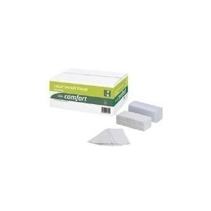 wepa Handtuchpapier Comfort, 250 x 330 mm, naturweiss 2-lagig Tissue, C-Falzung, 100% Recycling, Flächen-Prägung (277160) von wepa