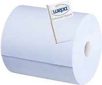 wepa Putzrolle Comfort, 3-lagig, blau, 350 m 100% Recycling, Blattgröße: 230 x 350 mm, mit Waffelprägung, - 1 Stück (305270) von wepa