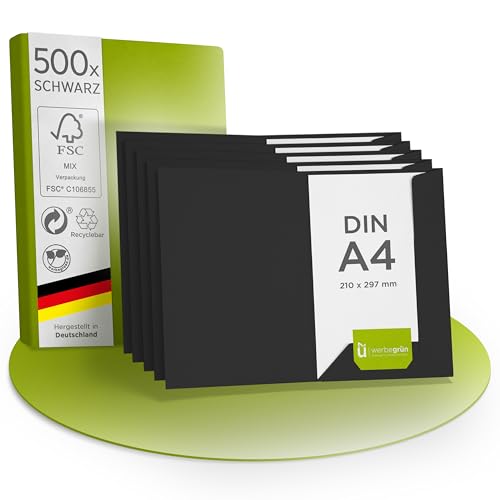 Werbegrün Präsentationsmappe A4 – (500 Stück) Natur [Graspapier] | FSC® MIX 70% | Dokumentenmappe aus 320g/m² Pappe | Mit Visitenkartenschlitz | Made in Germany | Direkt vom Hersteller von werbegruen