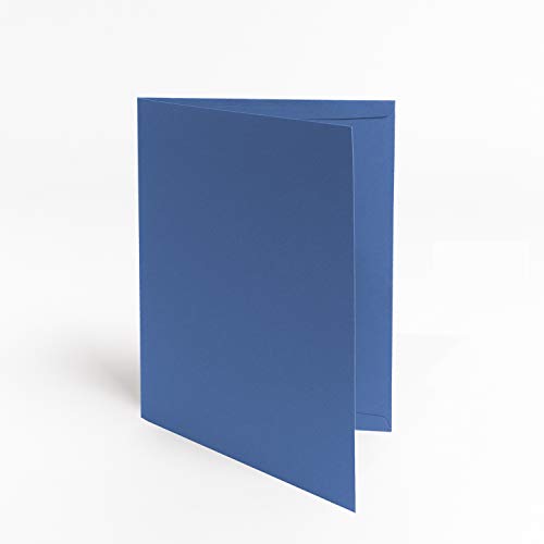 werbegruen Urkundenmappe 500 Stück A4 Blau Hochwertig | Stabiler, DIN A4 320g/m² Karton | Made in Germany | Zeugnismappe, Dokumentenmappe, Kondolenzmappe, für Zertifikate & Auszeichnungen von werbegruen