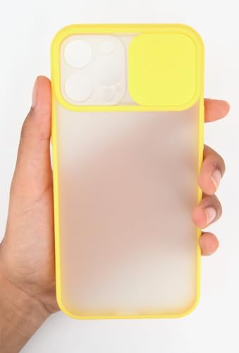 Schutzhülle für iPhone 12 Pro Max, mit Kamera-Schutz, stoßfest, TPU, Acryl (Gelb) von werevu