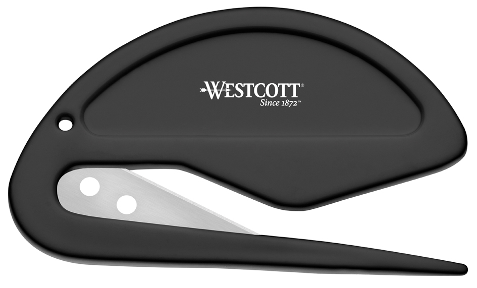 WESTCOTT Brieföffner 2-in-1, Kunststoffgriff, schwarz von westcott