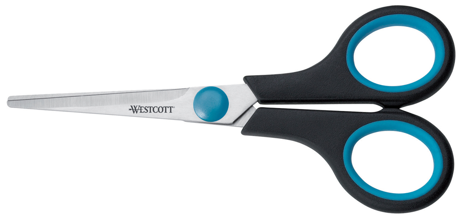 WESTCOTT Schere Easy Grip, Länge: 210 mm, blau/schwarz von westcott