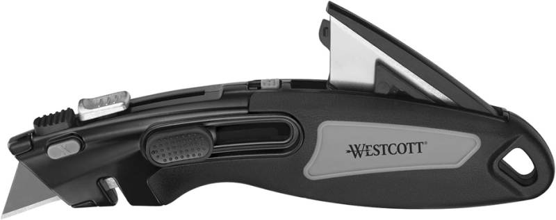 WESTCOTT Sicherheitscutter, Trapezklinge: 18 mm, schwarz von westcott