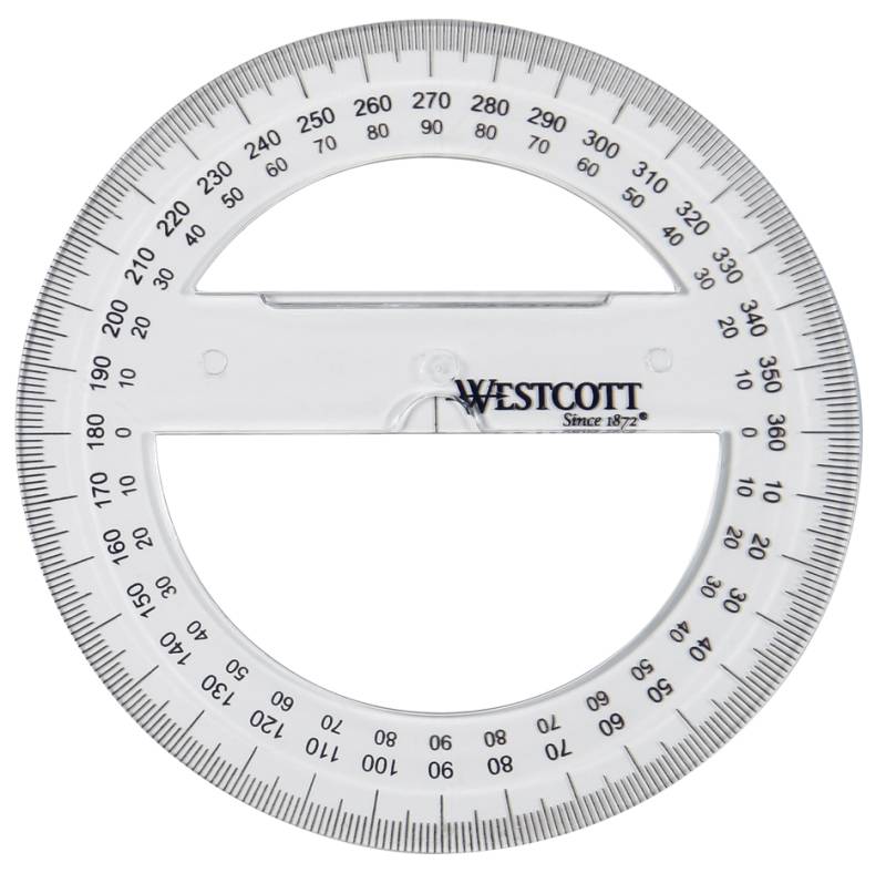 WESTCOTT Winkelmesser Vollkreis 360 Grad, 100 mm von westcott