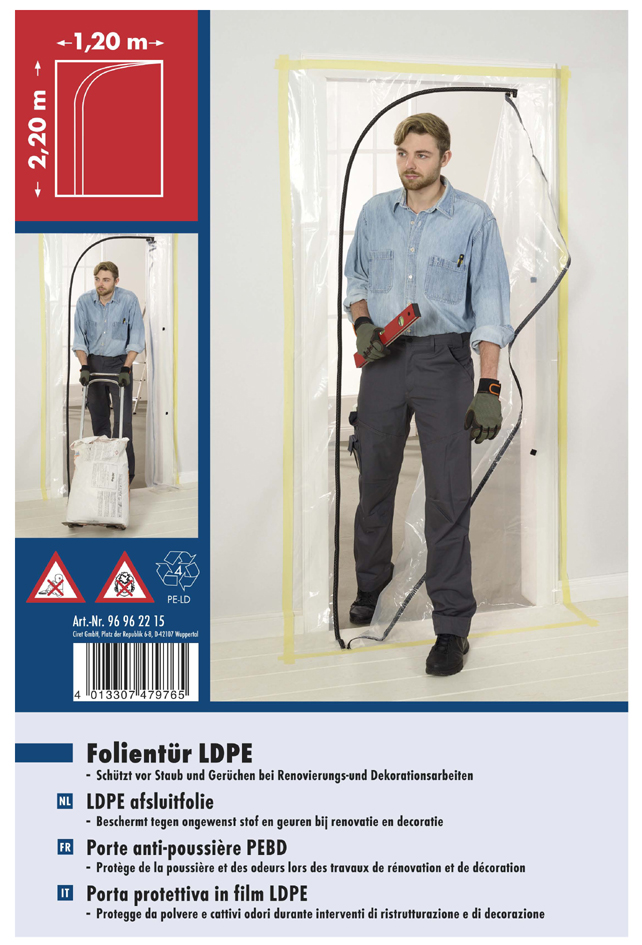 WESTEX Staubschutztür, LDPE-Folie, (B)1.200 x (H)2.200 mm von westex
