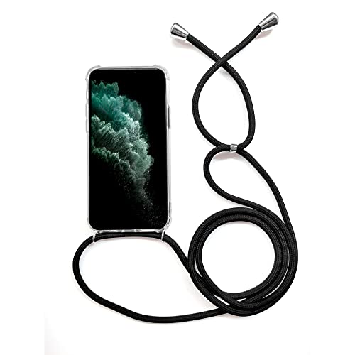 westwindstore Handycase mit Kordel für iPhone-Modelle iPhone 12 pro max-Schwarz/Silber westwindstore Handycase mit Kordel für iPhone-Modelle iPhone 12 pro max-Schwarz/Silber von westwindstore