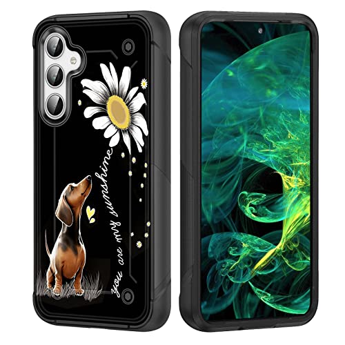 wiaekosef Schutzhülle für Galaxy A54 5G, strapazierfähig, doppellagig, hartes PC und weiches Silikon, robust, stoßfest, Schutzhülle für Samsung Galaxy A54 5G 6,4 Zoll, You are My Sunshine Dackel wiaekosef Schutzhülle für Galaxy A54 5G, strapazierfähig, doppellagig, hartes PC und weiches Silikon, robust, stoßfest, Schutzhülle für Samsung Galaxy A54 5G 6,4 Zoll, You are My Sunshine Dackel von wiaekosef