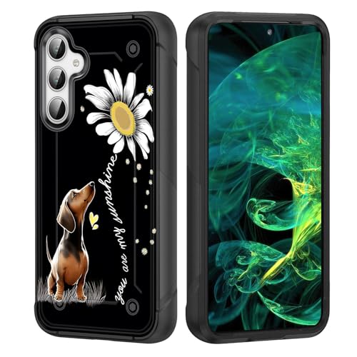 wiaekosef Schutzhülle für Galaxy S24 Plus, strapazierfähig, doppellagig, harter PC und weiches Silikon, stoßfest, Schutzhülle für Samsung Galaxy S24 Plus 6,7 Zoll 2024, You are My Sunshine Dackel wiaekosef Schutzhülle für Galaxy S24 Plus, strapazierfähig, doppellagig, harter PC und weiches Silikon, stoßfest, Schutzhülle für Samsung Galaxy S24 Plus 6,7 Zoll 2024, You are My Sunshine Dackel von wiaekosef