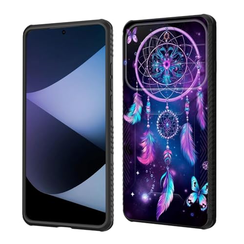 wiaekosef Schutzhülle für Moto Edge 2025, integrierte Schiebe-Kamera-Objektivabdeckung, strapazierfähig, stoßfest, doppellagig, Schutzhülle für Motorola Moto Edge 2025, Schmetterling-Traumfänger wiaekosef Schutzhülle für Moto Edge 2025, integrierte Schiebe-Kamera-Objektivabdeckung, strapazierfähig, stoßfest, doppellagig, Schutzhülle für Motorola Moto Edge 2025, Schmetterling-Traumfänger von wiaekosef