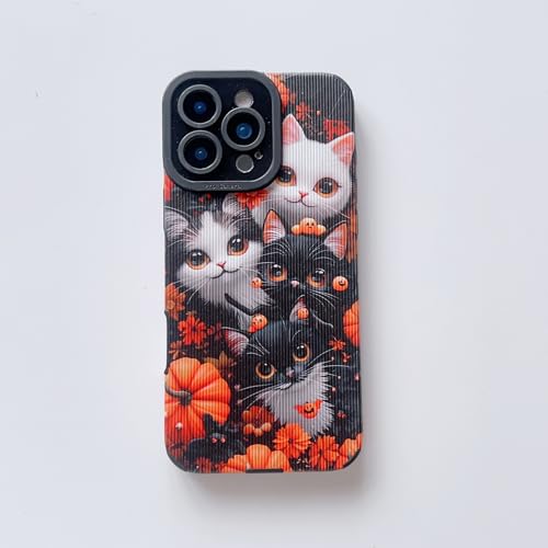 wifantien Weiche Schutzhülle für iPhone 16 Pro Max 17,5 cm (6,9 Zoll), niedliches Katzenmuster, schmale Passform, Kameralinsenschutz, hautfreundlich, weiche TPU-Hülle für Damen, Mädchen, Herren von wifantien