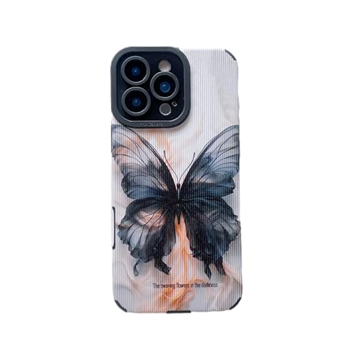 wifantien Weiche Schutzhülle für iPhone 16 Pro Max 17,5 cm (6,9 Zoll), niedliches Schmetterlingsmuster, schmale Passform, Kameralinsenschutz, hautfreundlich, weiche TPU-Hülle für Damen, Mädchen von wifantien