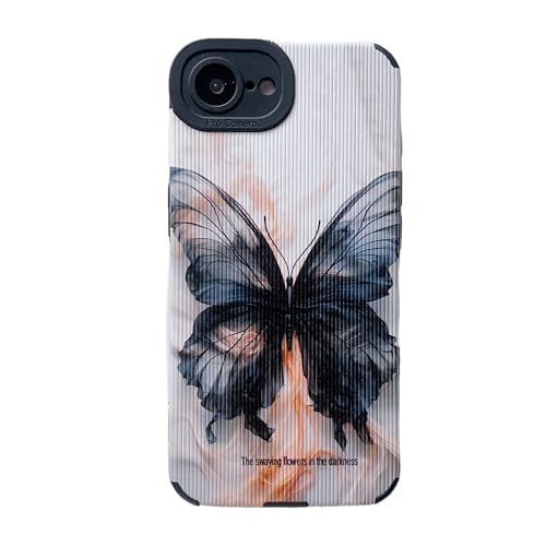 wifantien Weiche Schutzhülle für iPhone 16e 15,5 cm (6,1 Zoll), niedliches Schmetterlingsmuster, schmale Passform, Kameralinsenschutz, rutschfest, weiche TPU-Schutzhülle für Damen, Mädchen, Herren von wifantien