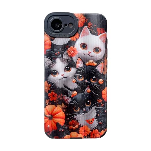 wifantien Weiche Schutzhülle für iPhone 16e 15,5 cm (6,1 Zoll), süßes Katzenmuster, schmale Passform, Kameralinsenschutz, rutschfest, weiche TPU-Schutzhülle für Damen, Mädchen, Herren von wifantien