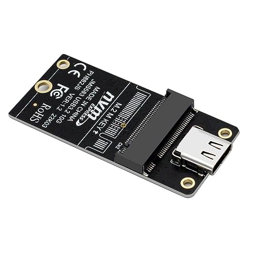 wiianoxd 1 x M2 NVME HDD Gehäuse Interposer Board JMS583 Chip 10Gbps Unterstützung 2230 2242 2260 SSD schwarz von wiianoxd