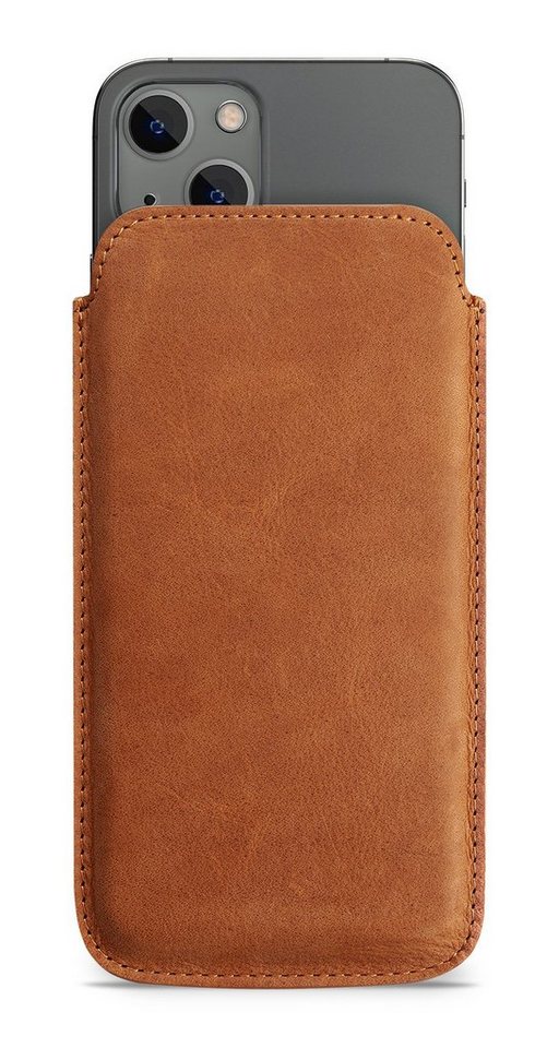 wiiuka Handyhülle sliiv MORE Hülle für iPhone 15 Plus, Tasche Handgefertigt - Echt Leder, Premium Case von wiiuka