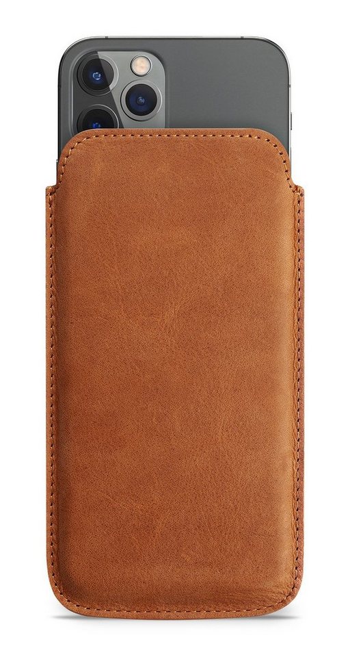 wiiuka Handyhülle sliiv MORE Hülle für iPhone 15 Pro Max, Tasche Handgefertigt - Echt Leder, Premium Case von wiiuka