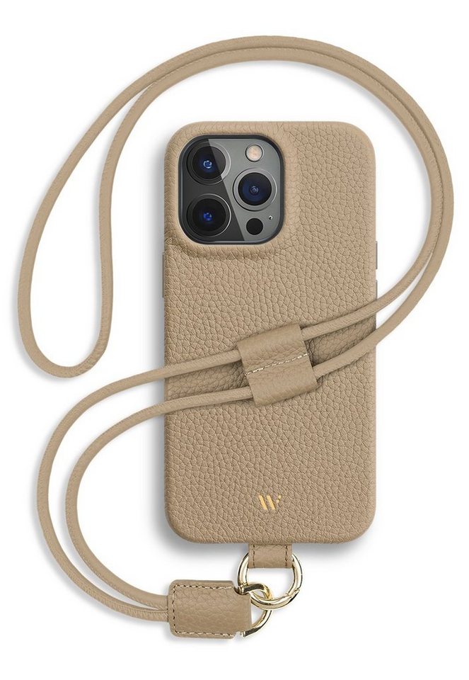 wiiuka Handykette skiin LOOP Hülle für iPhone 14, Handyhülle / Kette, Handgefertigt - Deutsches Leder, Premium Case von wiiuka