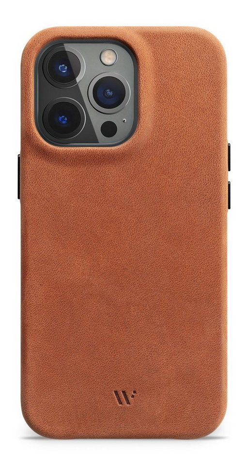 wiiuka Smartphone-Hülle Hülle für iPhone 15 Pro Max Lederhülle Leder Case Handyhülle, Handgefertigt - Deutsches Leder, Premium Case von wiiuka