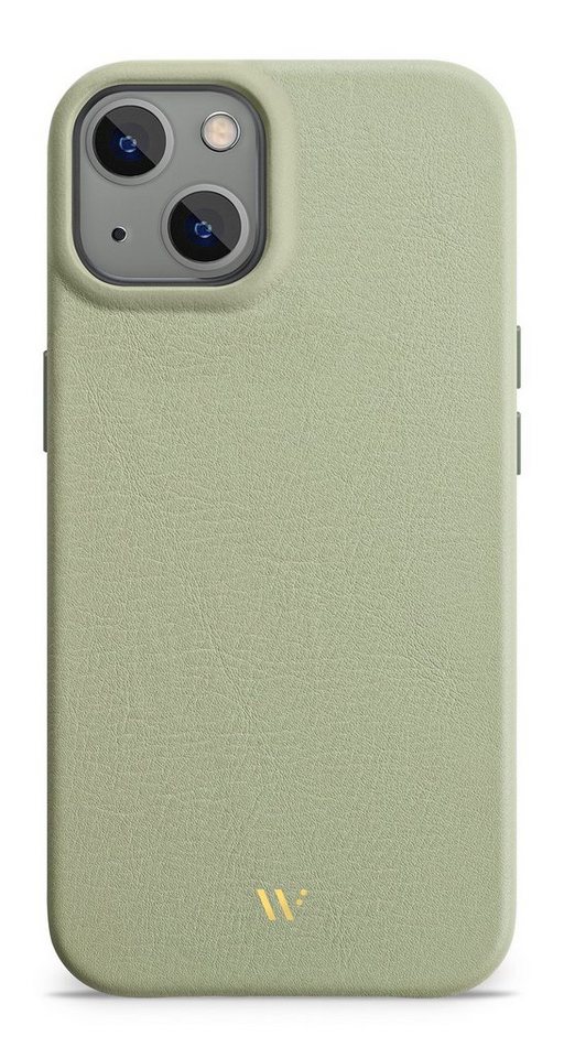 wiiuka Smartphone-Hülle skiin MACARON Handyhülle für iPhone 15 Plus, Handgefertigt - Deutsches Leder, Premium Case von wiiuka