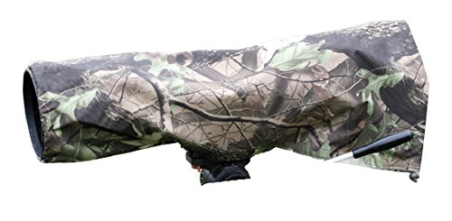 Regenschutz für extra große wasserdichte Kameraobjektive aus Material mit Trauermuster. Die ungefähre Länge beträgt 82 cm von wildlifephotographyshop