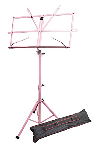 Windsor 050151-PK Adjustable Folding Sheet Music Stand with Carry Case Pink von windsor