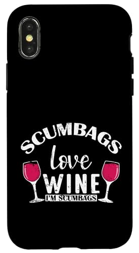 Drecksäcke lieben Wein Ich bin Drecksäcke Hülle für iPhone X/XS Drecksäcke lieben Wein Ich bin Drecksäcke Hülle für iPhone X/XS von wine alcohol vine wine cellar grape drink vine