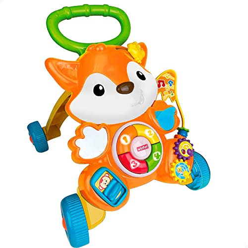 Winfun 46882 - Baby-Lauflernhilfe in Form eines Fuchses mit Licht und Sound/Baby-Lauflernhilfe/Babyspielzeug, Geschenke für Babys, Gehhilfen für Jungen und Mädchen von winfun