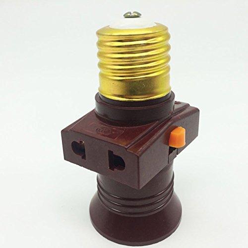 Winwill® 1Pcs 6A 250V E27 Schrauben-Glühlampe-Lampen-Halter-Einfaßung mit Steckdose von winwill