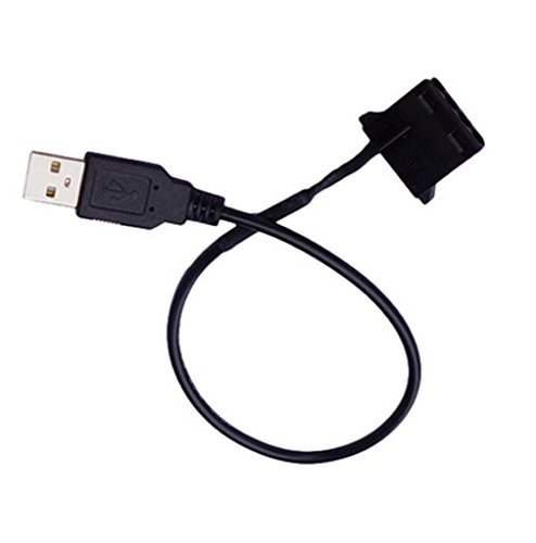 Winwill® USB-zu-4-poliges Molex-Lüfter-Anschlusskabel für PC-Gehäuse, Schwarz von winwill