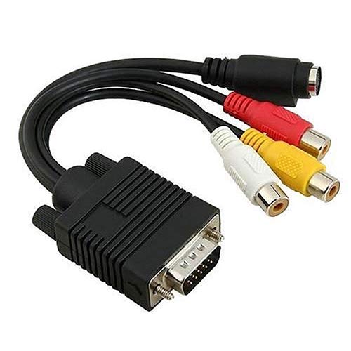 VGA to S-Video 3 RCA Composite AV Television Out Electric Wire for PC von wirlsweal