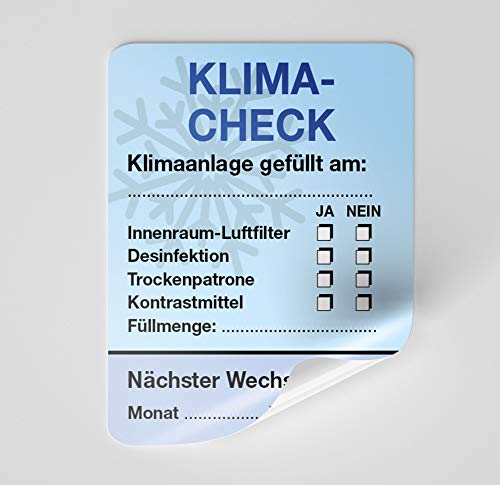 KFZ-Klima-Aufkleber Blau 100 Stück Blanko von wirmachendeinekarte.de